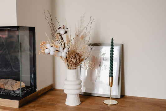 Dried Flower Filled Vase